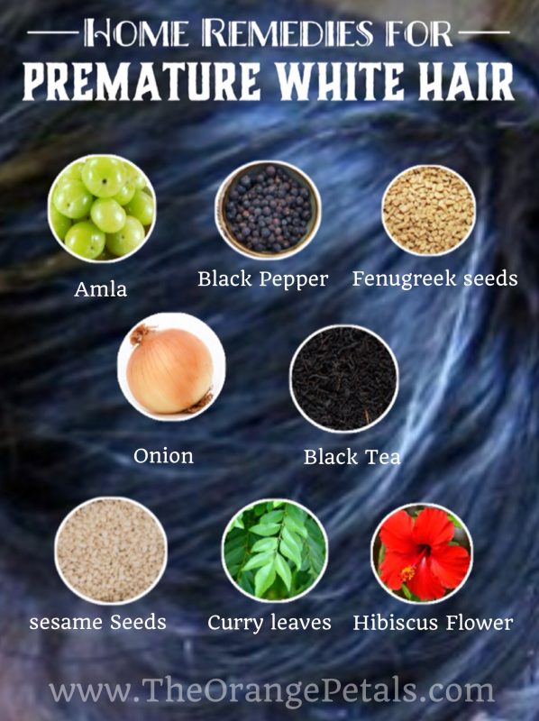 home remedies for premature white hair